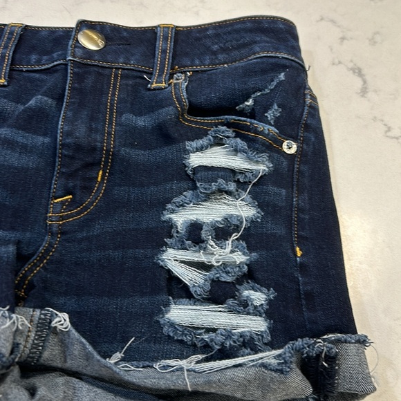 American Eagle Hi-Rise Shortie 360 Super Stretch Ripped 2 - Picture 5 of 8